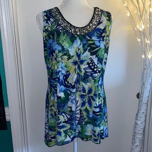 Dress barn XL Floral tank top